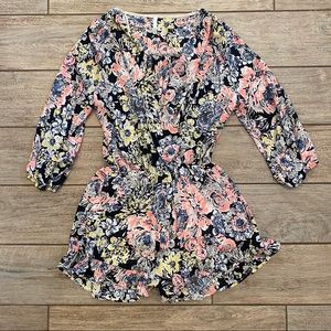 Long Sleeve Floral Romper